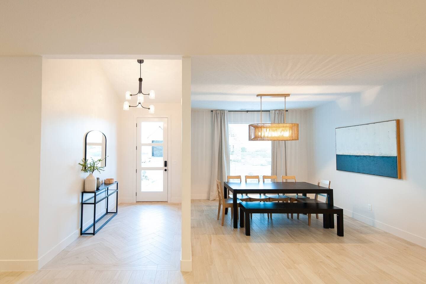 Entry and dining room